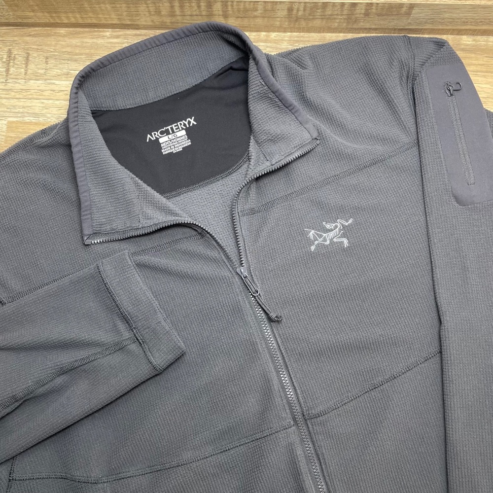 Arcteryx Delta Lightweight Jacket Mens Large Gray Polartec Fleece Full Zip